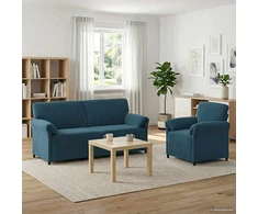 Sofa Sofos komplektas 2 vnt. Mėlyna Aksomas