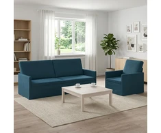Sofa Sofos komplektas 2 vnt. Mėlyna Aksomas