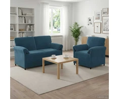 Sofa Sofos komplektas 2 vnt. Mėlyna Aksomas