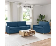 Sofa Sofos komplektas 2 vnt. Mėlyna Audinys