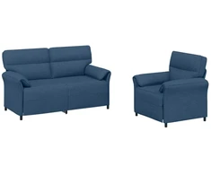 Sofa Sofos komplektas 2 vnt. Mėlyna Audinys