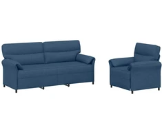 Sofa Sofos komplektas 2 vnt. Mėlyna Audinys