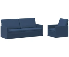 Sofa Sofos komplektas 2 vnt. Mėlyna Audinys