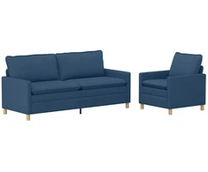 Sofa Sofos komplektas 2 vnt. Mėlyna Audinys