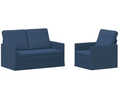 Sofa Sofos komplektas 2 vnt. Mėlyna Audinys