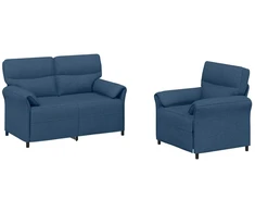 Sofa Sofos komplektas 2 vnt. Mėlyna Audinys