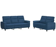 Sofa Sofos komplektas 2 vnt. Mėlyna Audinys