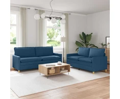 Sofa Sofos komplektas 2 vnt. Mėlyna Audinys