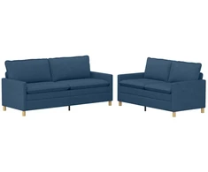 Sofa Sofos komplektas 2 vnt. Mėlyna Audinys