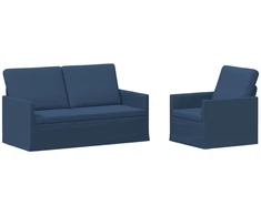 Sofa Sofos komplektas 2 vnt. Mėlyna Audinys