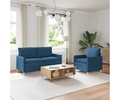 Sofa Sofos komplektas 2 vnt. Mėlyna Audinys