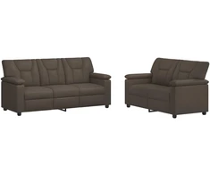 Sofa Sofos komplektas 2 vnt. Pilka Dirbtinė oda