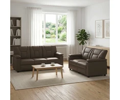 Sofa Sofos komplektas 2 vnt. Pilka Dirbtinė oda
