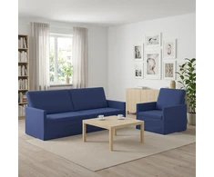 Sofa Sofos komplektas 2 vnt. Policijos mėlyna Aksomas