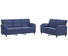 Sofa Sofos komplektas 2 vnt. Policijos mėlyna Aksomas