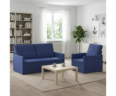 Sofa Sofos komplektas 2 vnt. Policijos mėlyna Aksomas
