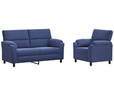 Sofa Sofos komplektas 2 vnt. Policijos mėlyna Aksomas