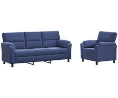 Sofa Sofos komplektas 2 vnt. Policijos mėlyna Aksomas