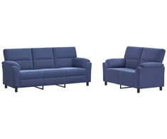 Sofa Sofos komplektas 2 vnt. Policijos mėlyna Aksomas
