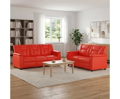 Sofa Sofos komplektas 2 vnt. Raudona Dirbtinė oda