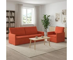 Sofa Sofos komplektas 2 vnt. Raudona oranžinė Kordūrinis audinys