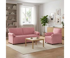 Sofa Sofos komplektas 2 vnt. Rožinė Aksomas