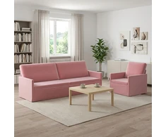 Sofa Sofos komplektas 2 vnt. Rožinė Aksomas