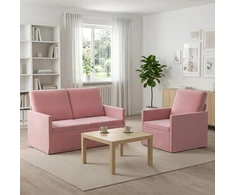 Sofa Sofos komplektas 2 vnt. Rožinė Aksomas