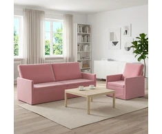 Sofa Sofos komplektas 2 vnt. Rožinė Aksomas