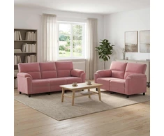 Sofa Sofos komplektas 2 vnt. Rožinė Aksomas
