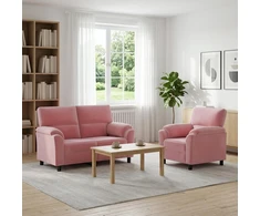 Sofa Sofos komplektas 2 vnt. Rožinė Aksomas