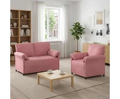 Sofa Sofos komplektas 2 vnt. Rožinė Aksomas