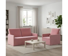 Sofa Sofos komplektas 2 vnt. Rožinė Aksomas