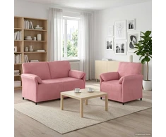 Sofa Sofos komplektas 2 vnt. Rožinė Aksomas