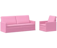 Sofa Sofos komplektas 2 vnt. Rožinė Audinys
