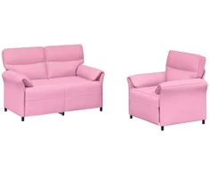 Sofa Sofos komplektas 2 vnt. Rožinė Audinys