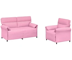 Sofa Sofos komplektas 2 vnt. Rožinė Audinys