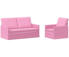 Sofa Sofos komplektas 2 vnt. Rožinė Audinys