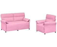 Sofa Sofos komplektas 2 vnt. Rožinė Audinys