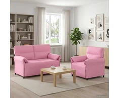 Sofa Sofos komplektas 2 vnt. Rožinė Audinys