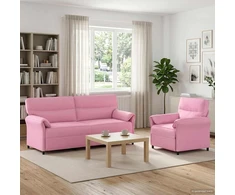 Sofa Sofos komplektas 2 vnt. Rožinė Audinys