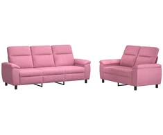 Sofa Sofos komplektas 2 vnt. Rožinė Audinys