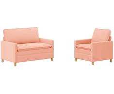 Sofa Sofos komplektas 2 vnt. Rožinė Audinys