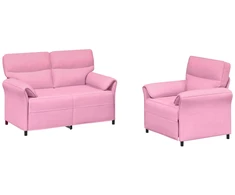 Sofa Sofos komplektas 2 vnt. Rožinė Audinys