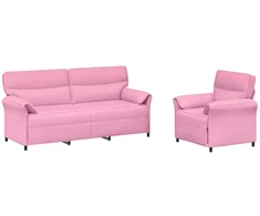 Sofa Sofos komplektas 2 vnt. Rožinė Audinys