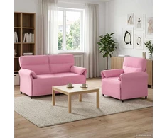Sofa Sofos komplektas 2 vnt. Rožinė Audinys