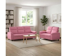 Sofa Sofos komplektas 2 vnt. Rožinė Audinys