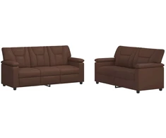 Sofa Sofos komplektas 2 vnt. Ruda Dirbtinė oda