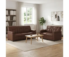Sofa Sofos komplektas 2 vnt. Ruda Dirbtinė oda