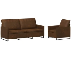 Sofa Sofos komplektas 2 vnt. Ruda Dirbtinė zomša